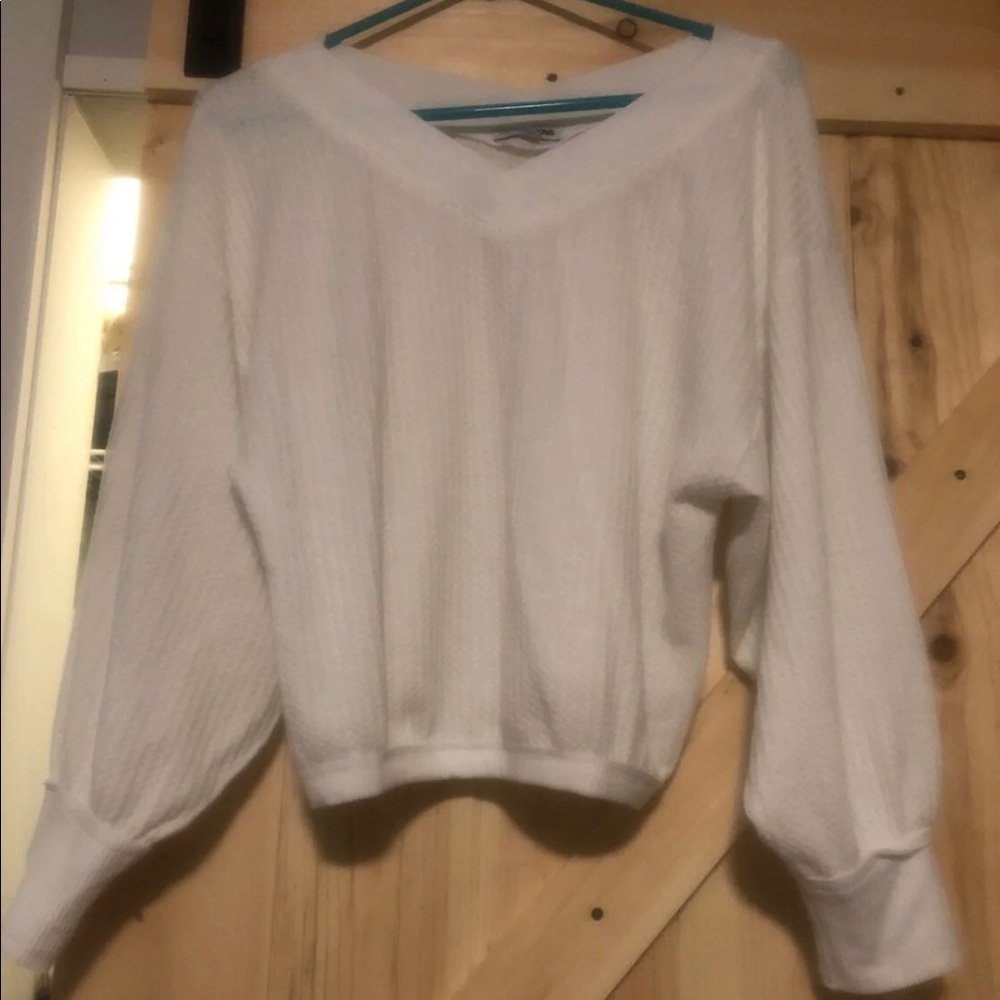 White Fashion Nova Oversized Sweater size XS